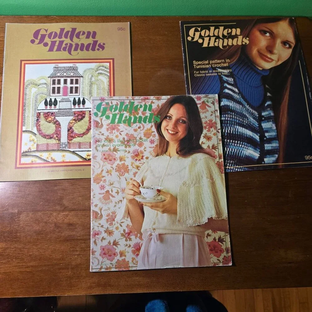 Golden Hands weekly magazine Part 71-75 Vol 5 Knitting Dressmaking Needlecraft